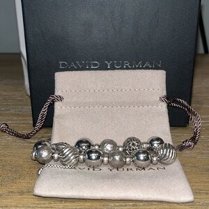 ❤️Exceptional Condition Authentic David Yurman Silver Beaded Bracelet